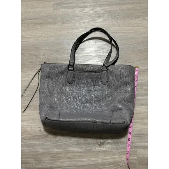 Rebecca‎ Minkoff Studded Leather Tote Bag Grey Shoulder Bag
